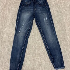 Stylish Blue Distressed Jeans